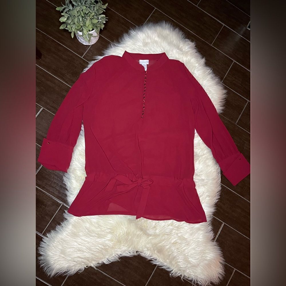 Soft Surroundings cranberry blouse sz XL